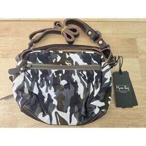 Myra Bag Cavalry Small & Crossbody Bag, Camo, Cotton/Leather